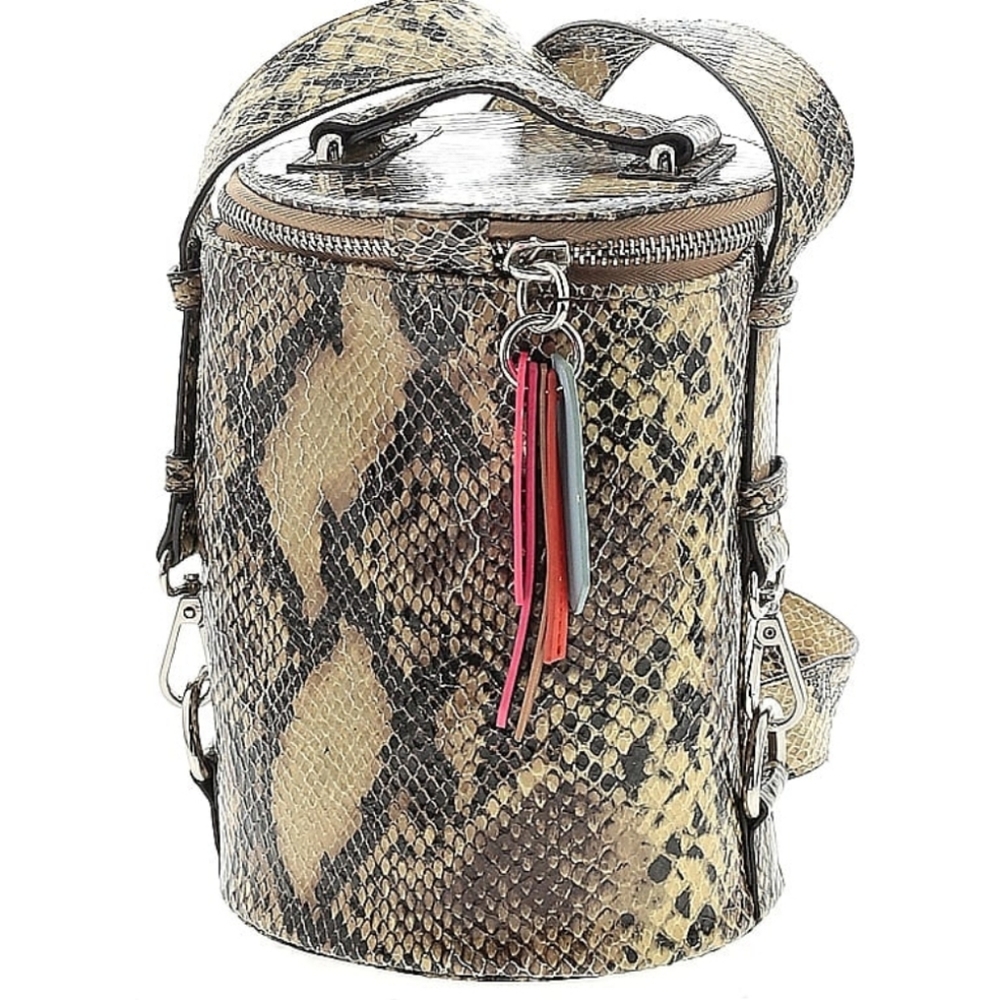 Urban Outfitters Snakeskin Pattern Cylinder Crossbody Bag
